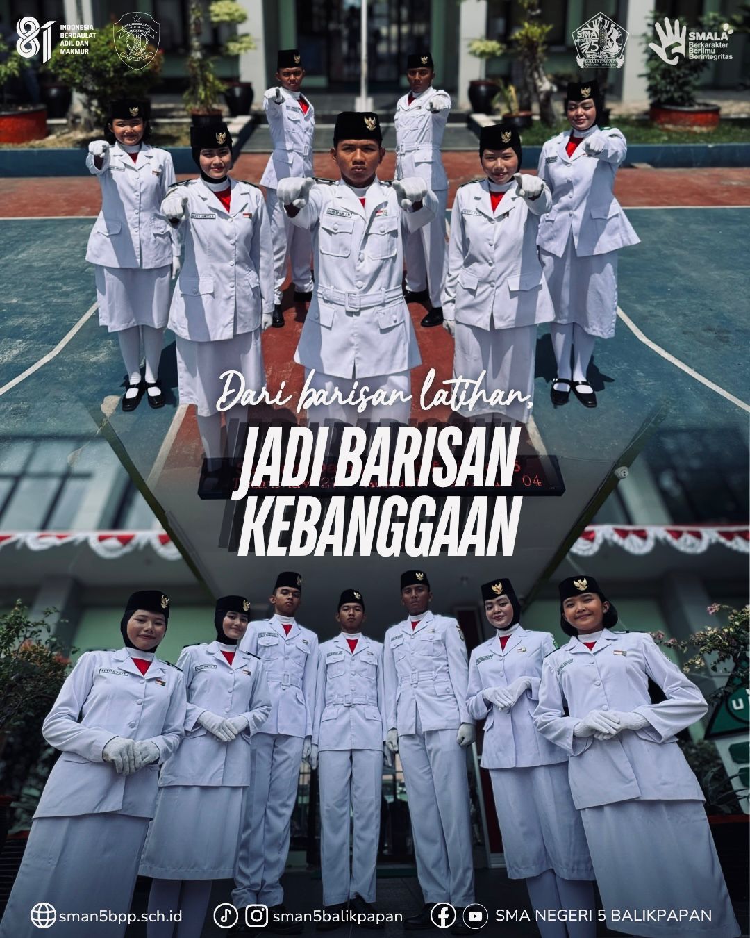 Selamat Telah Melaksanakan Tugas Sebagai Pasukan Pengibar Bendera Provinsi Kalimantan Timur & Kota Balikpapan